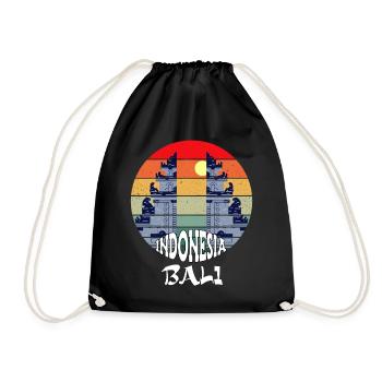 Bali - Indonesien - Turnbeutel - Schwarz - Vorne