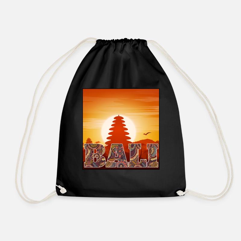 Bali - Indonesien - Turnbeutel - Schwarz