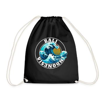 Bali - Indonesien - Turnbeutel - Schwarz - Vorne