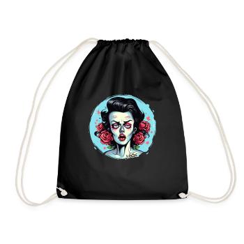 La princesse zombie des roses - Sac de sport léger - noir - Devant