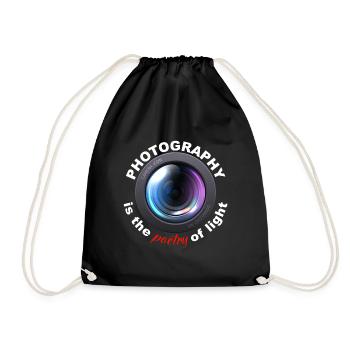 Photography is the poetry of light - Turnbeutel - Schwarz - Vorne