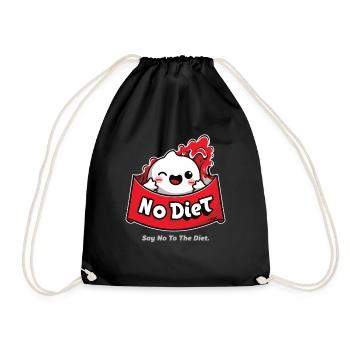 Dites non aux régimes : manger en s’amusant - Sac de sport léger - noir - Devant