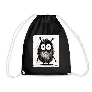 Funny little monster - Drawstring Bag - black - Front