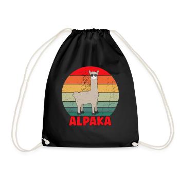 Design d’alpaga cool - Sac de sport léger - noir - Devant
