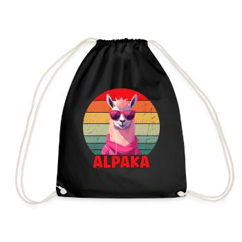Design d’alpaga cool - Sac de sport léger - noir - Devant
