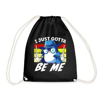 Je dois juste être moi, Pingouin - Sac de sport léger - noir - Devant