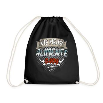 No more alimony - Drawstring Bag - black - Front