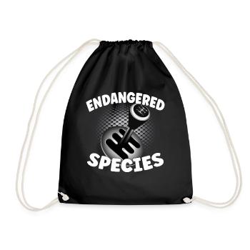 Endangered Species - Motor Verbrenner Design - Turnbeutel - Schwarz - Vorne