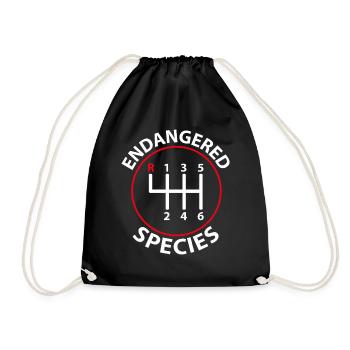 Endangered Species - Motor Verbrenner Design - Turnbeutel - Schwarz - Vorne