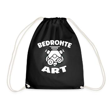 Bedrohte Art - Verbrennungsmotor Auto Design - Turnbeutel - Schwarz - Vorne