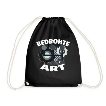 Bedrohte Art - Verbrennungsmotor Auto Design - Turnbeutel - Schwarz - Vorne