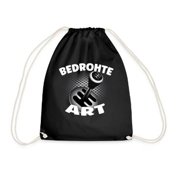 Bedrohte Art - Verbrennungsmotor Auto Design - Turnbeutel - Schwarz - Vorne
