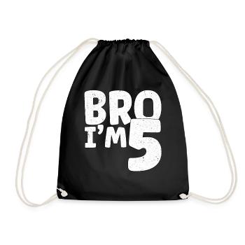 Frère, j’ai 5 ans - Sac de sport léger - noir - Devant