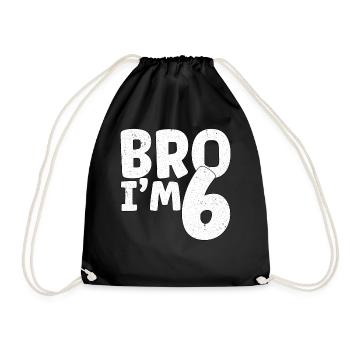 Frère, j’ai 6 ans - Sac de sport léger - noir - Devant