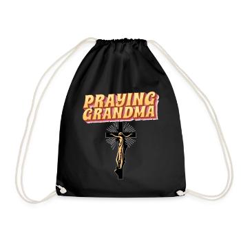 Grand-mère en prière - Betende Oma - Sac de sport léger - noir - Devant
