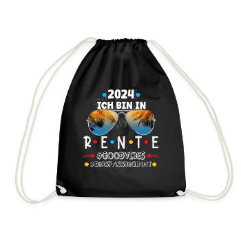 Pension 2024 - - Drawstring Bag - black - Front