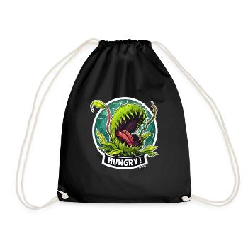 Carnivorous Plant: Always Hungry - Drawstring Bag - black - Front