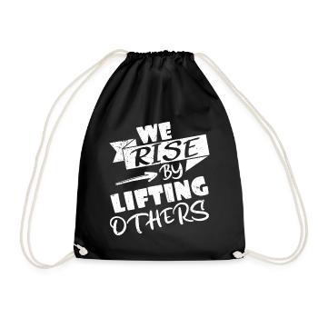 Nous nous élevons en élevant les autres - Sac de sport léger - noir - Devant