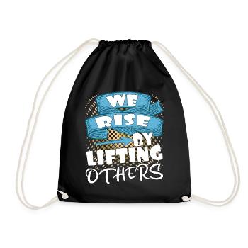 Nous nous élevons en élevant les autres - Sac de sport léger - noir - Devant