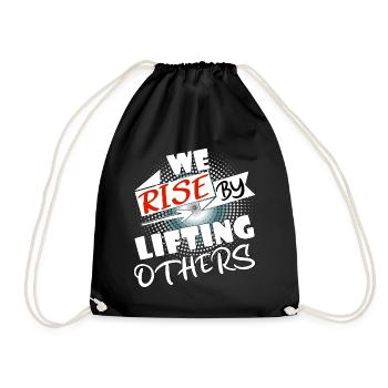 Nous nous élevons en élevant les autres - Sac de sport léger - noir - Devant