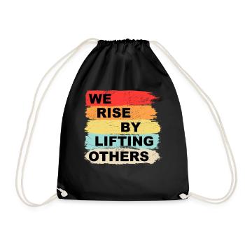 Nous nous élevons en élevant les autres - Sac de sport léger - noir - Devant