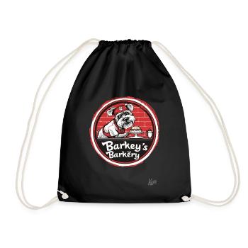 Barkey's Barkery: The Dog Bakery - Drawstring Bag - black - Front