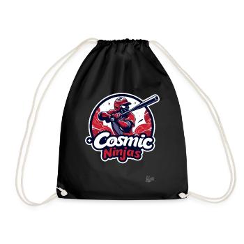 Kosmische Ninja Baseball-Crew - Turnbeutel - Schwarz - Vorne