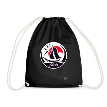 Dites bonjour et naviguez en bateau - Sac de sport léger - noir - Devant