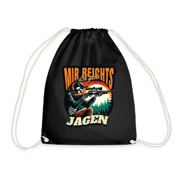 MIR REICHTS ICH GEH JAGEN - Turnbeutel - Schwarz - Vorne