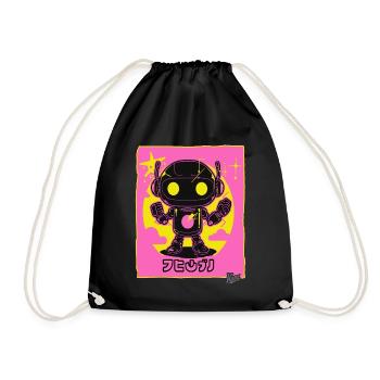 Super robot japonais : super disco funk - Sac de sport léger - noir - Devant