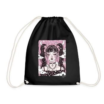 Beauté super cool : Grunge Emo Girl - Sac de sport léger - noir - Devant