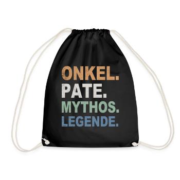 Onkel Pate Mythos Legende - Turnbeutel - Schwarz - Vorne