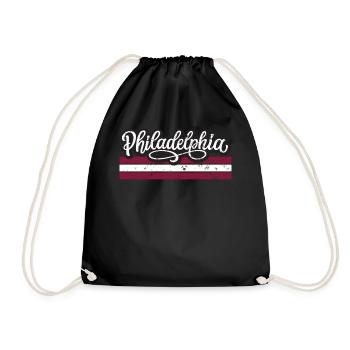 Design rétro vintage de Philadelphie - Sac de sport léger - noir - Devant