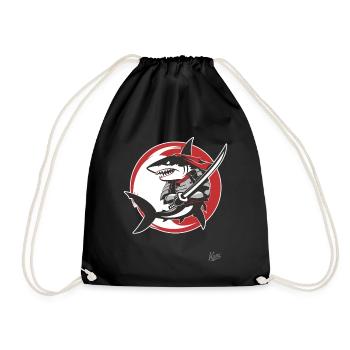 Requin Katana samouraï - Sac de sport léger - noir - Devant
