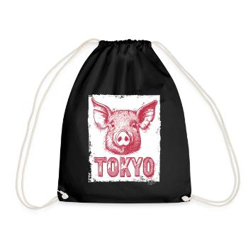 Semer le cochon de Tokyo - Sac de sport léger - noir - Devant