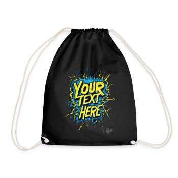 Votre texte Votre style : créez votre propre design - Sac de sport léger - noir - Devant