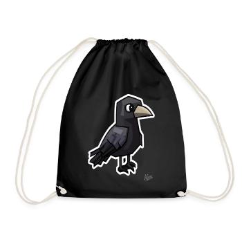 Strange Dark Raven - Drawstring Bag - black - Front