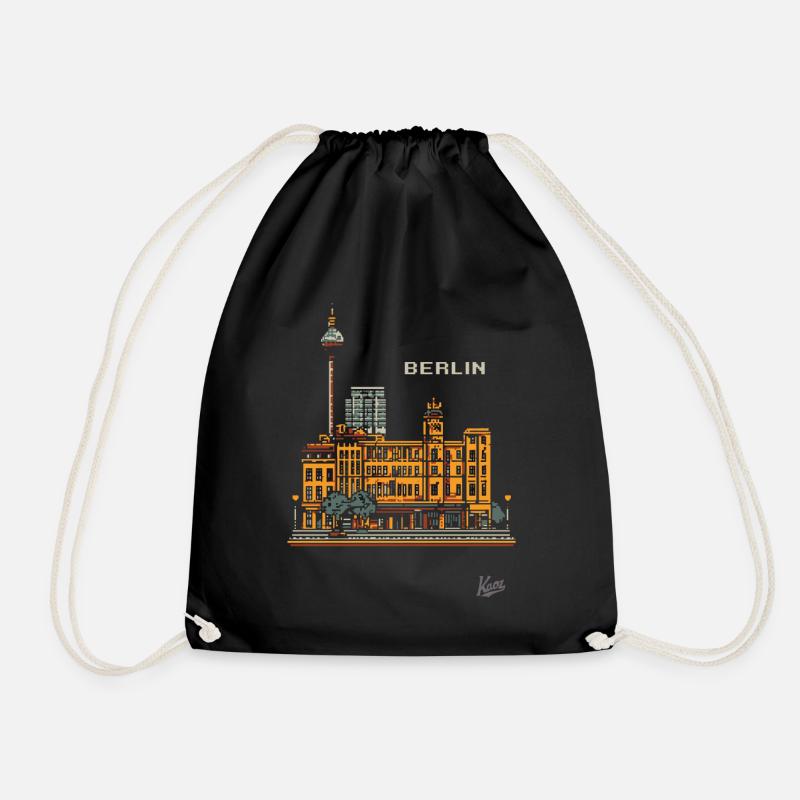 Pixel Berlin - Turnbeutel - Schwarz