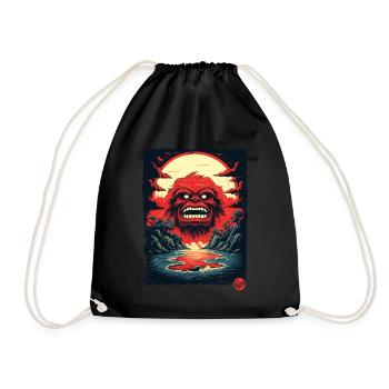 Welcome to the Island of Monsters - Drawstring Bag - black - Front