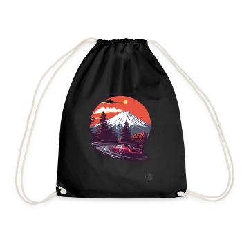 Mount Fuji JDM Rennwagen - Turnbeutel - Schwarz - Vorne