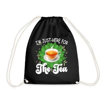 Je suis juste ici pour le thé - l’amateur de thé Design - Sac de sport léger - noir - Devant