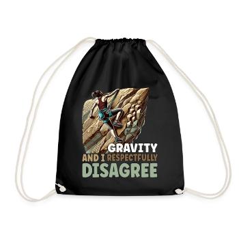 La gravité et moi ne sommes pas d’accord - Climbin Free Climbing Bou - Sac de sport léger - noir - Devant