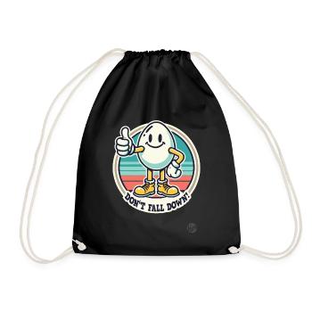 Pouce vers le haut œuf rétro – Ne tombez pas ! - Sac de sport léger - noir - Devant