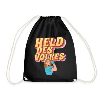 Held des Volkes - Turnbeutel - Schwarz - Vorne