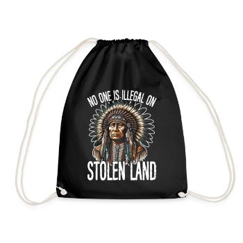 Personne n’est illégal sur un terrain volé - Sac de sport léger - noir - Devant