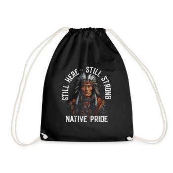 Toujours là, toujours forte, fierté indigène - Sac de sport léger - noir - Devant