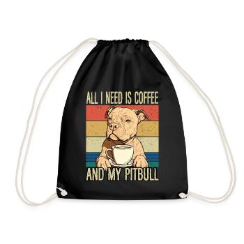 Coffee and my - Drawstring Bag - black - Front