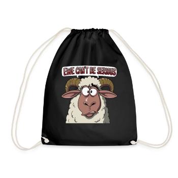 Ewe ne peut pas être sérieux - conception de mouton drôle - Sac de sport léger - noir - Devant