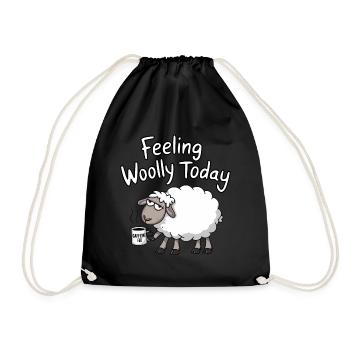 Feeling Woolly today - Turnbeutel - Schwarz - Vorne