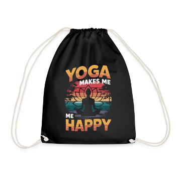 Le yoga me rend heureuse - Sac de sport léger - noir - Devant